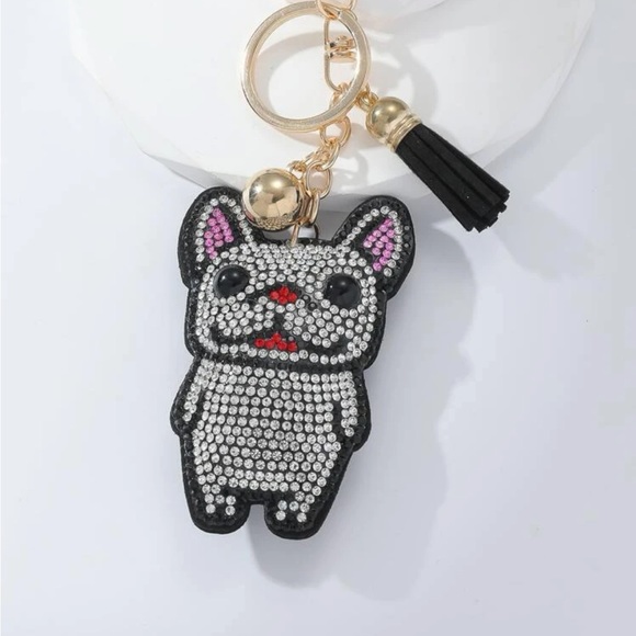 Accessories - Rhinestone French Bulldog Keychain